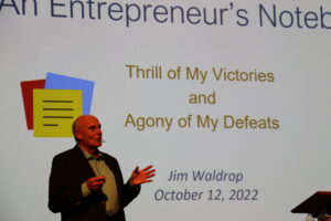 Jim Waldrop sharing his keynote speech